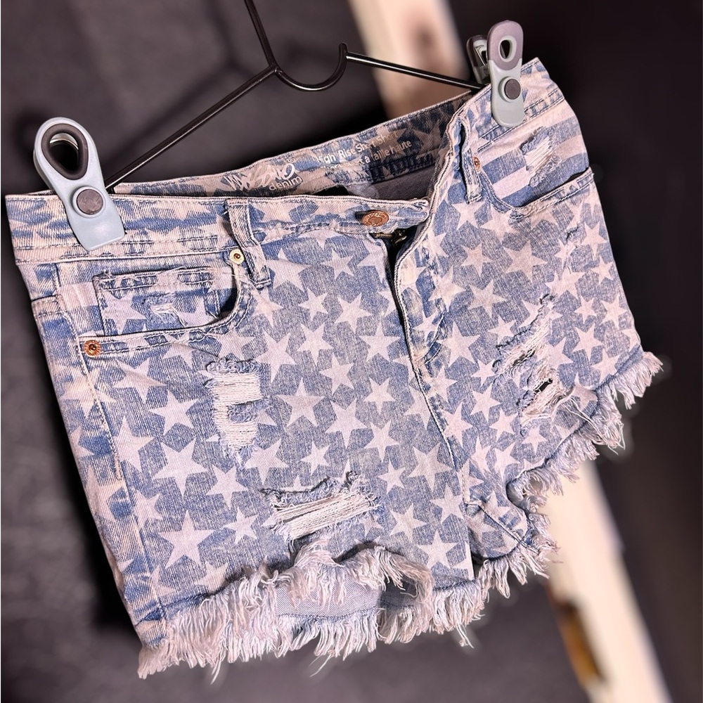 Mossimo Supply Co. Blue Star Jean Shorts